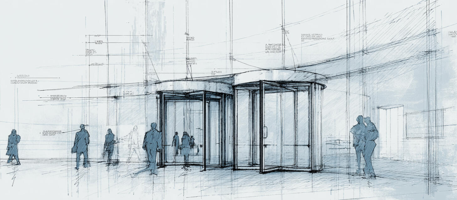 Diseño de acceso y solución en vidrio a medida — MRDOOR